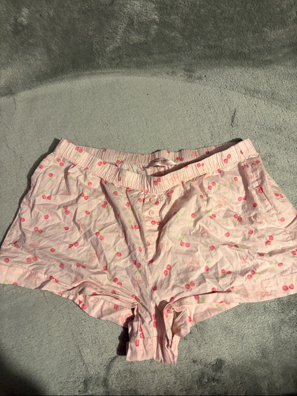 Pink Cherry Print Juicy Couture Shorts
